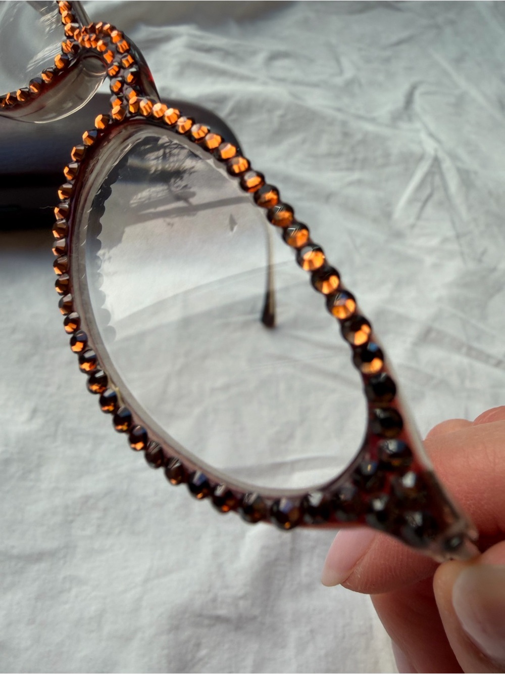Jimmy Crystal NY Swarovski Rhinestone Reading Glasses +2.00 GL787 With Case - Picture 8 of 12